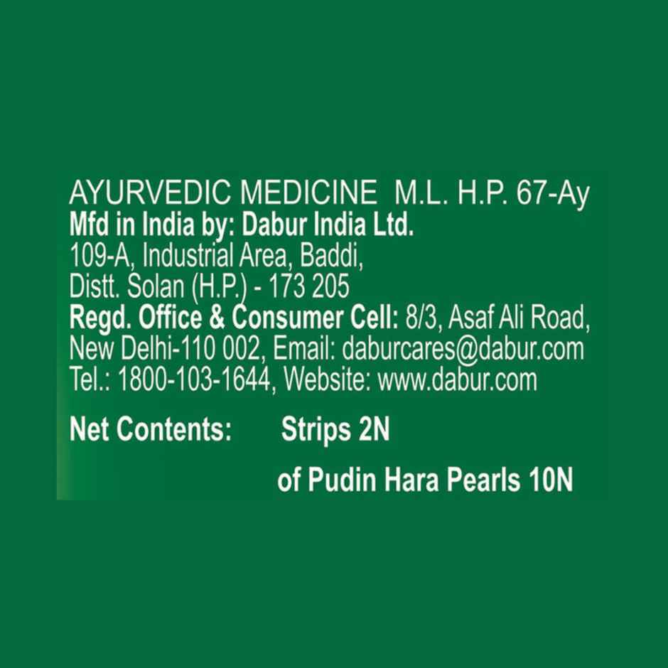 Dabur Pudin Hara Pearls Pack of 2 Strips