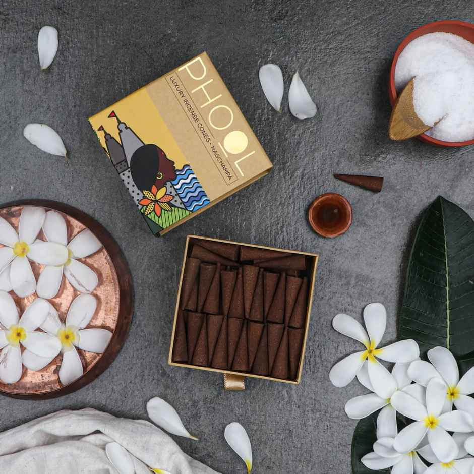 Nagchampa Dhoop Cones | 100% Natural Certified Incense Cones | Phool