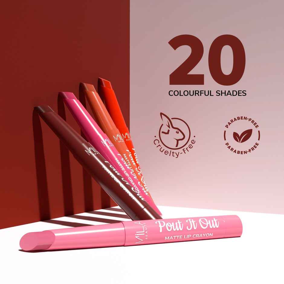 Mila Beaute Pout It Out Lip Crayon Matte Finish Highly Pigmented - 116 Gamora
