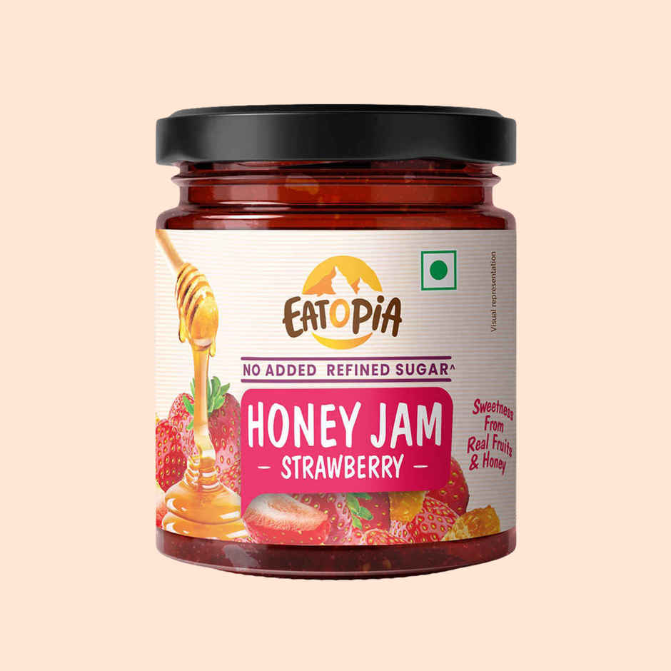 Eatopia Healthy Strawberry Honey Jam (No Refined Sugar & Preservatives )