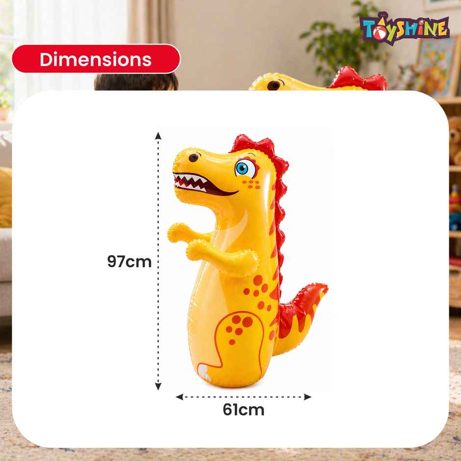 Toyshine Inflatable Hit Me Bop Bag Boxing Toy for Kids (Color and Design May Vary)