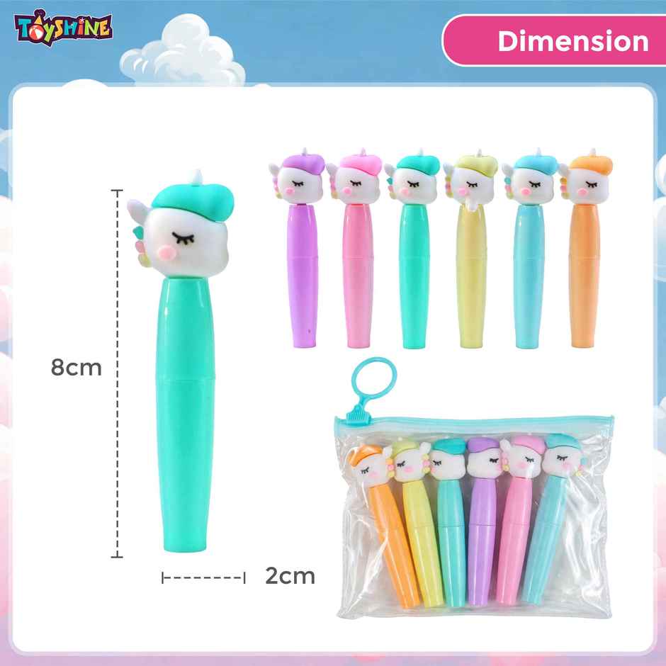 Toyshine Unicorn Highlighter Pen | Chisel Tip School Return Gift
