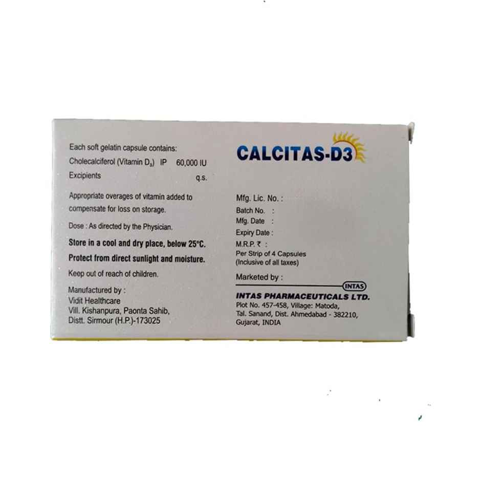 Calcitas-D3 Vitamin D3 Capsule