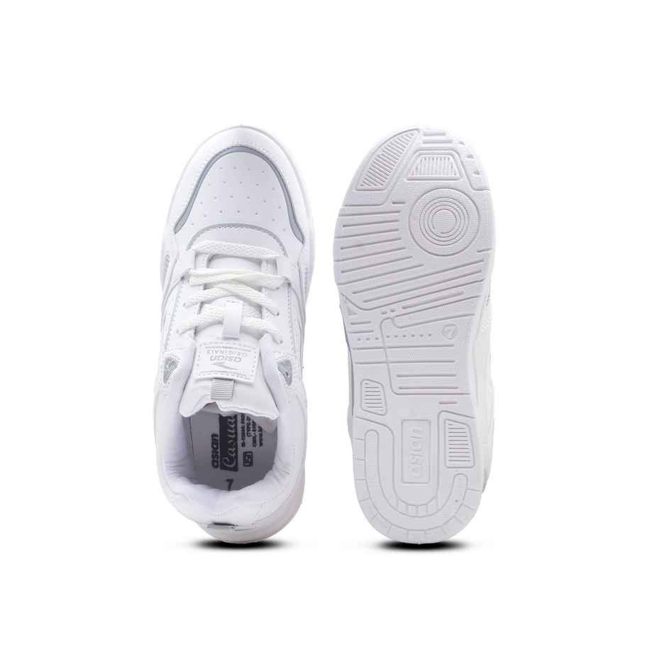 Asian Men's Casual Sneakers | Tango-01 | White and Light Grey - UK 7