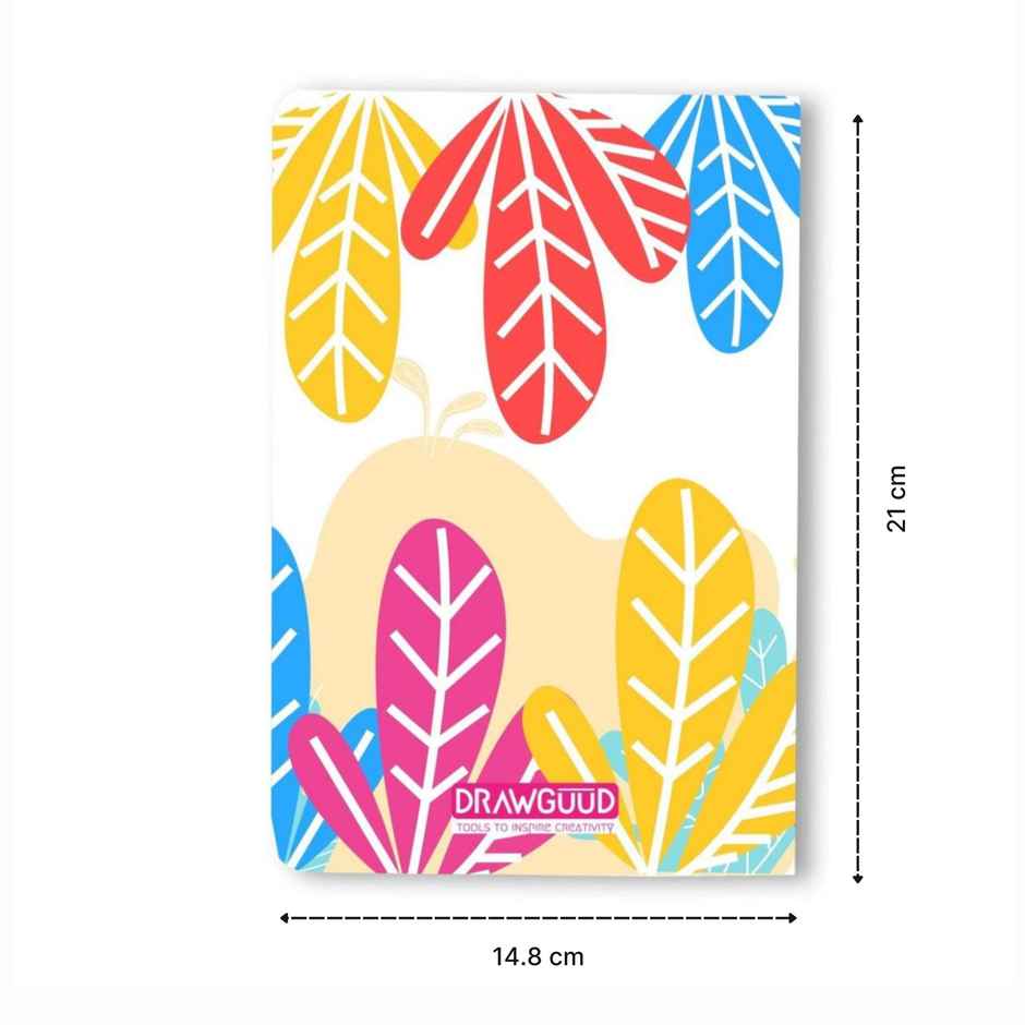 Journo By Drawguud Pack Of 2 70 Gsm A5 Notebook : Ruled 120 Pages(Spread More Notes/My Great Ideas)