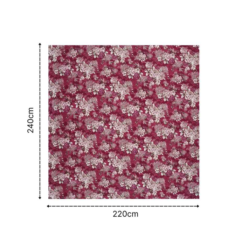 Dream Living Royal Comforter Printed Reversible Double Bed Satin Finish Super Soft 220 x 240 cm | Red & Beige