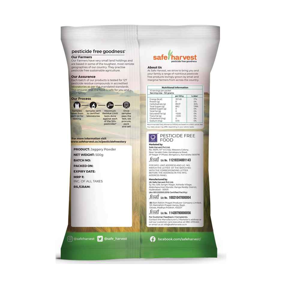 Safe Harvest Pesticide-Free Jaggery Powder