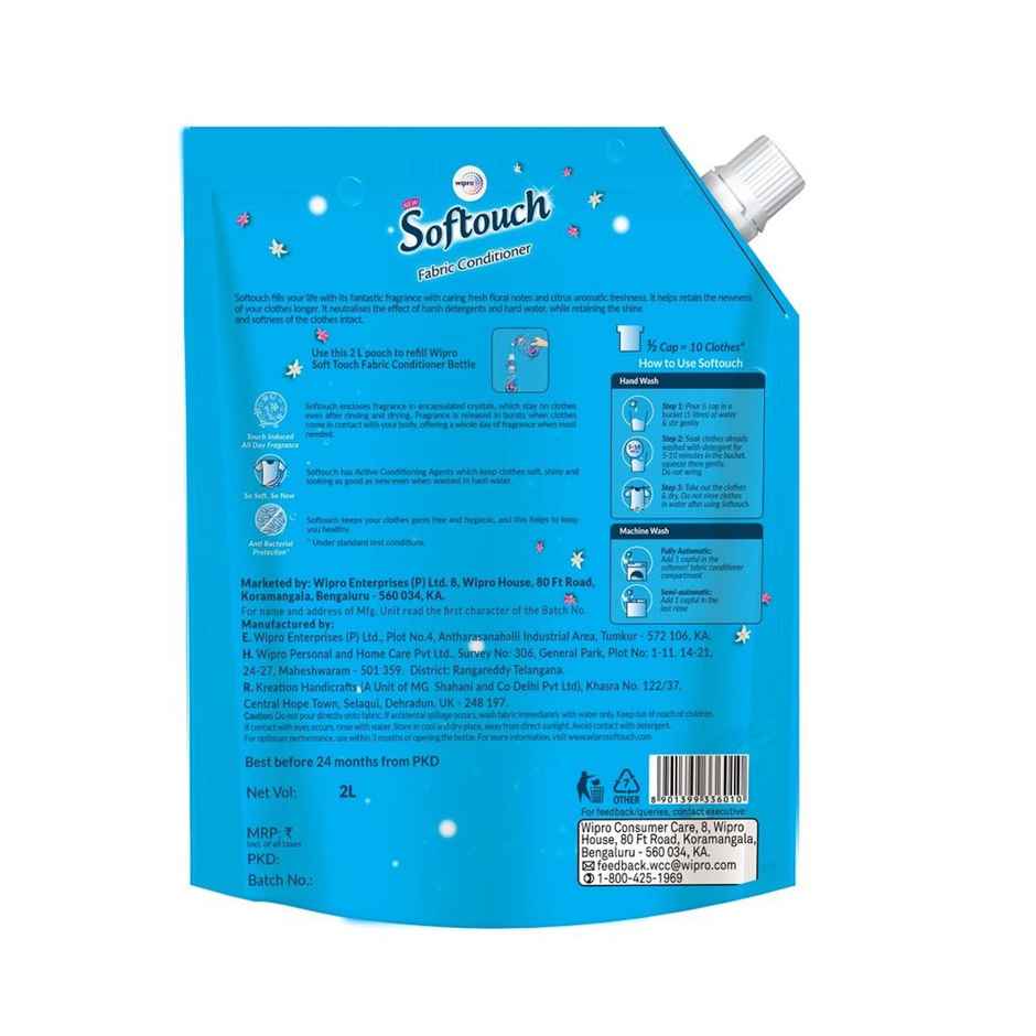 Softouch Ocean Breeze After Wash Fabric Conditioner With Antibacterial Protection