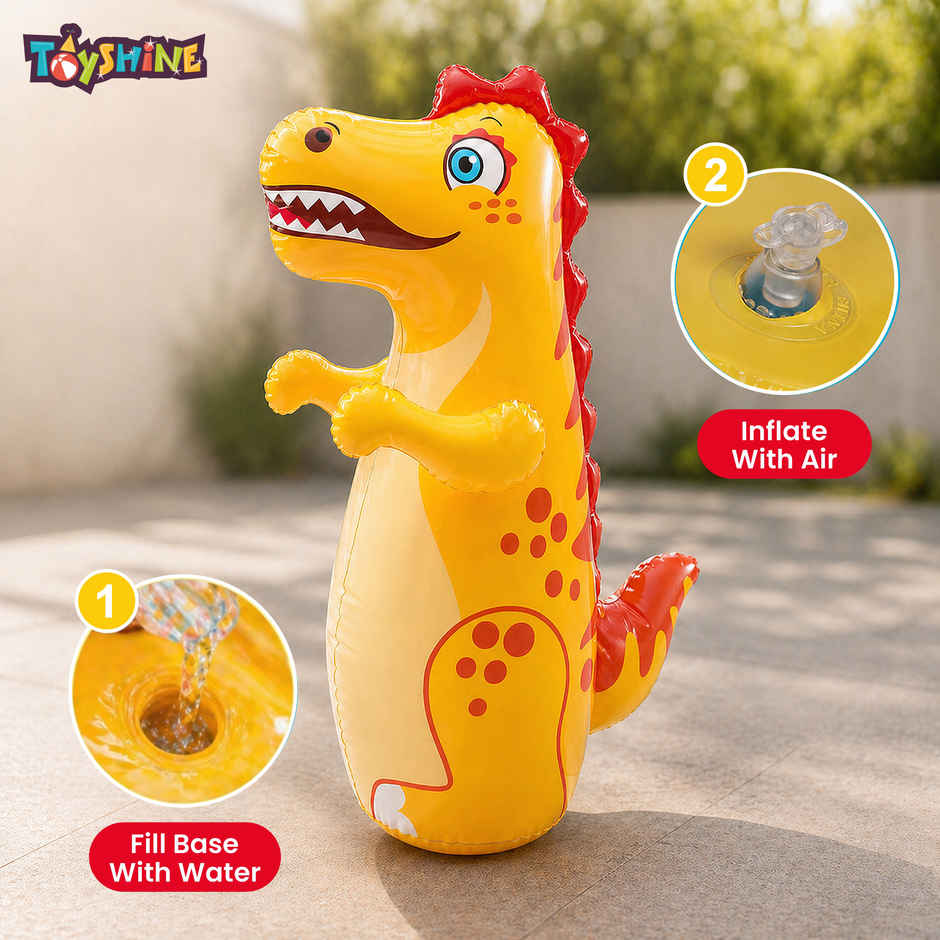 Toyshine Inflatable Hit Me Bop Bag Boxing Toy for Kids (Color and Design May Vary)