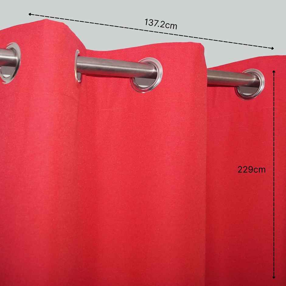 Lushomes Outdoor Curtain for Balcony - Red | 8 Metal Eyelets | 4.5 x 7.5 ft | 54 x 90 inch