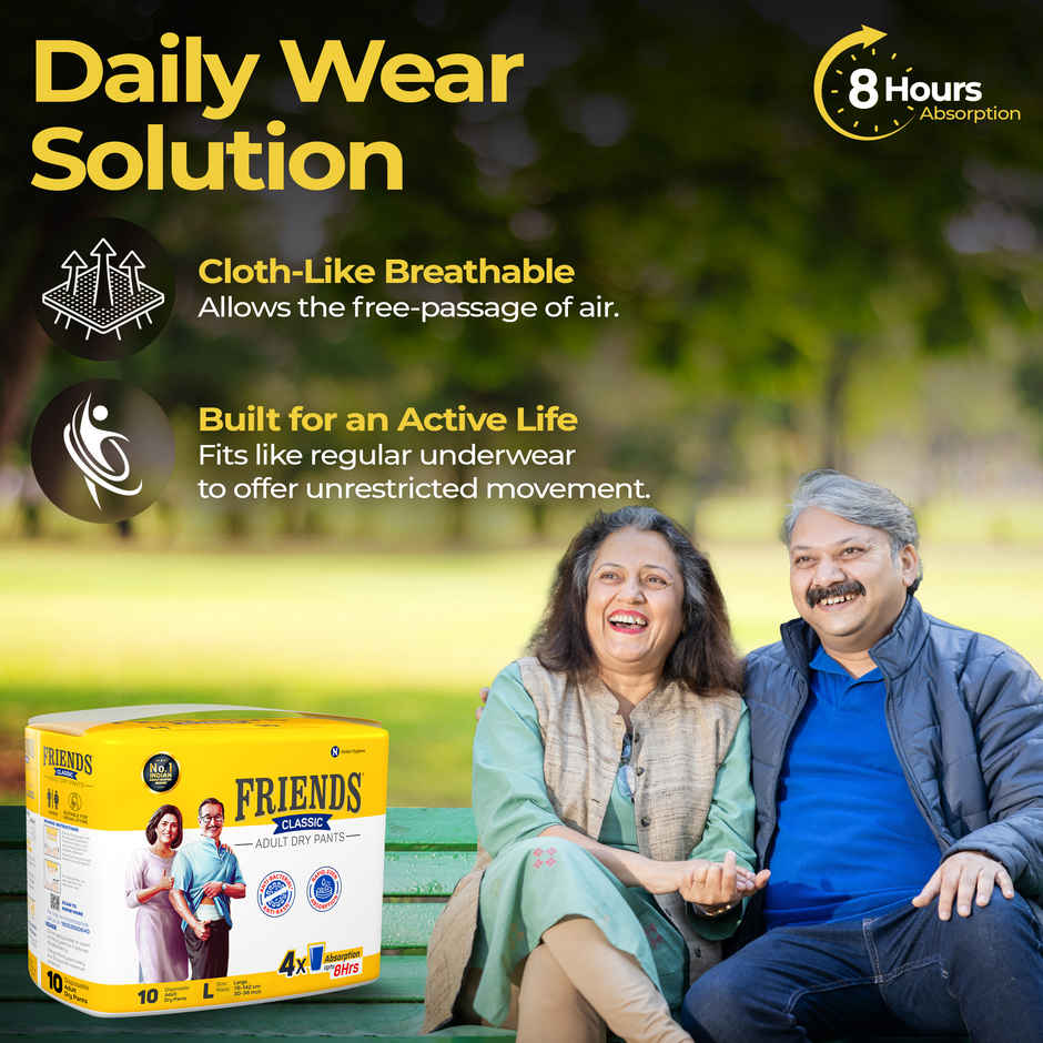 Friends Adult Diaper Pant | Classic Type | XL | 30 - 56 inch Combo