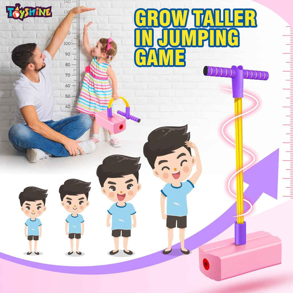 Toyshine Pink Foam Pogo Stick Jumper Toy Upto 70kg