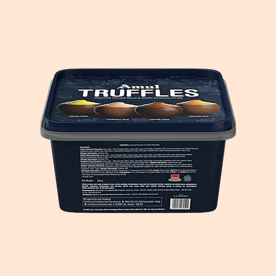 Amul Truffles Centre Filled Milk & Dark Chocolates Tub