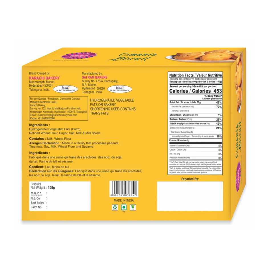 Karachi Bakery Osmania Butter Flavoured Biscuits | Trans Fat-free Combo
