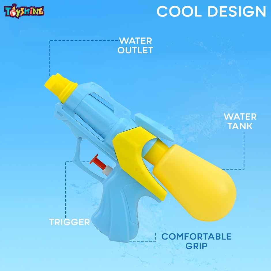 Toyshine 150 ml Capacity Water Gun | 18x10 cm for Holi | Toy Gun | (Color and Print May Vary)
