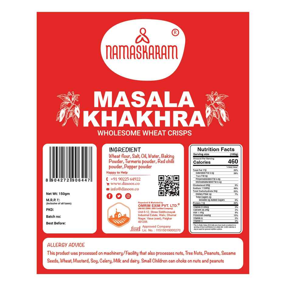 Namaskaram Masala Khakhra | Crispy Roasted Snack