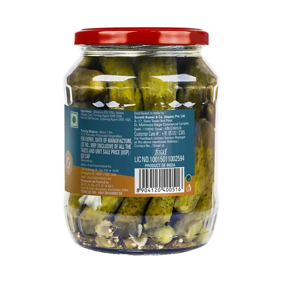 Abbie's Gherkins In Vinegar Big