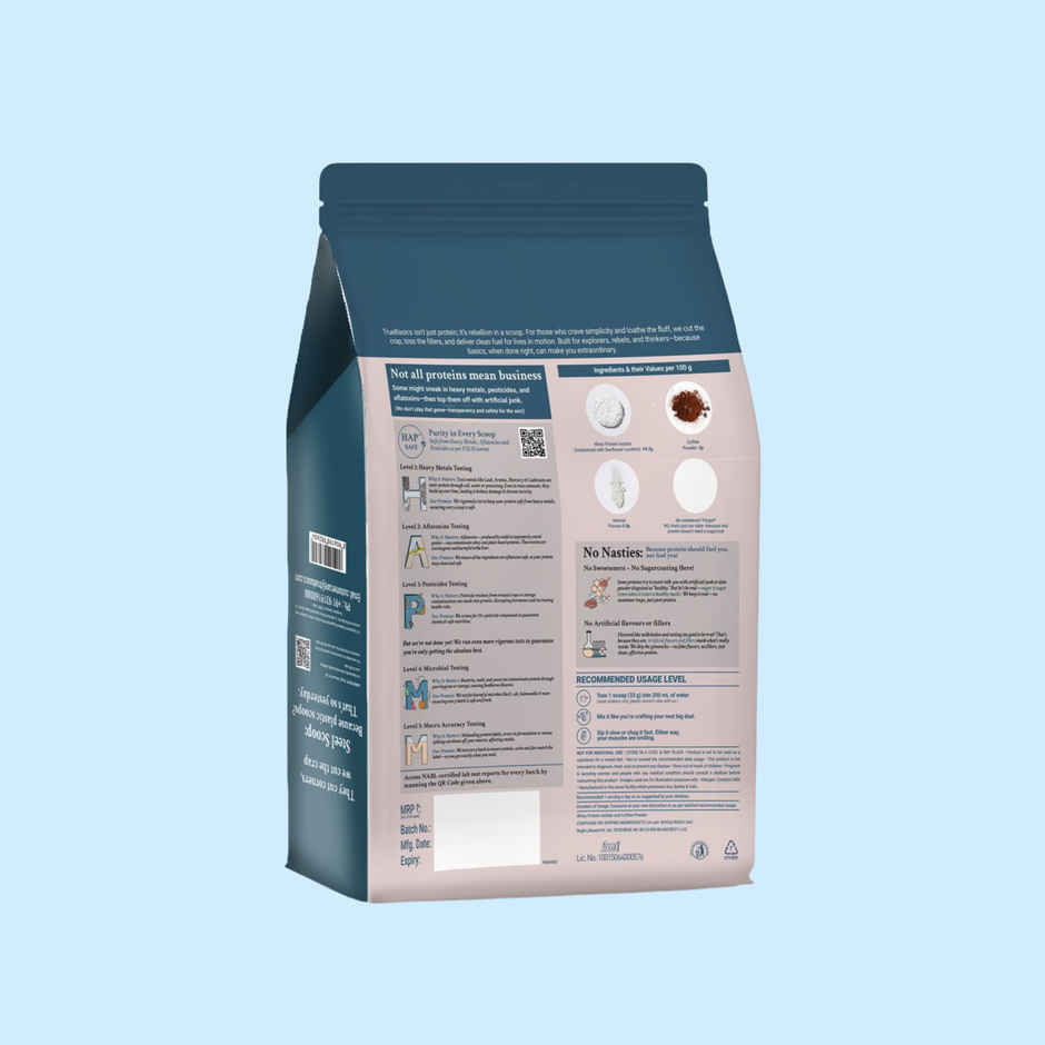 TRUE Basics Clean Whey Protein Isolate Powder | Coffee 30 Servings 28 G Protein Per Scoop