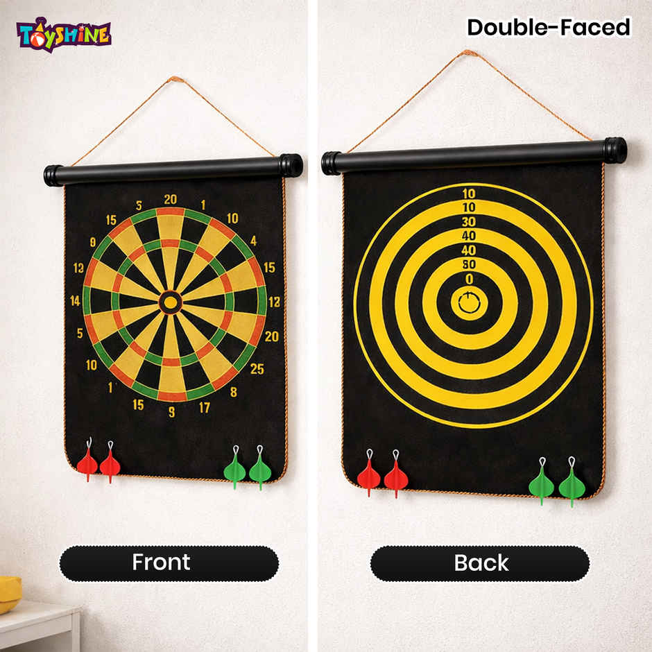 Toyshine Magnetic Power Double Faced Dart Game - 12 Inches (4 - 10 Years)