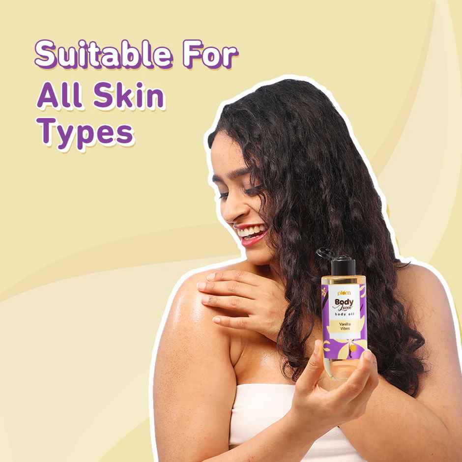 Plum Bodylovin Vanilla Vibes Body Oil Normal To Dry Skin Deep Moisturization Instant Glow