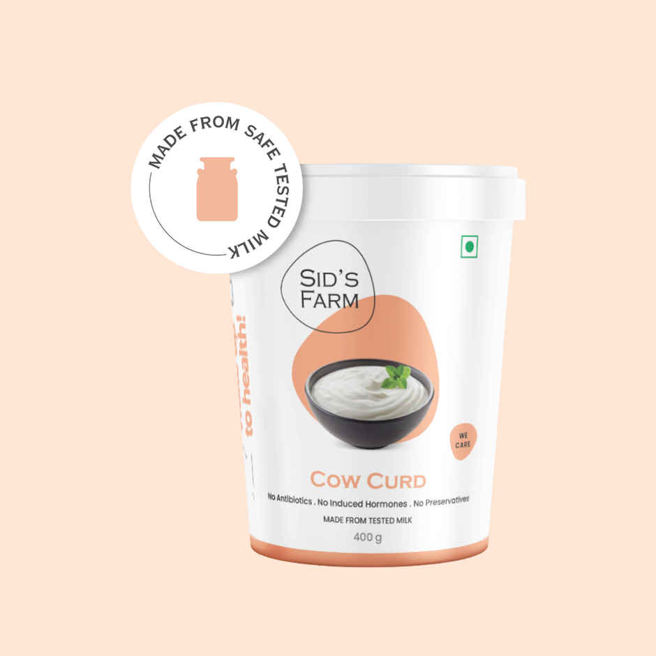 Sid's Farm Cow Curd - Made From Tested Milk (No Antibiotics . No Hormones . No Preservatives)