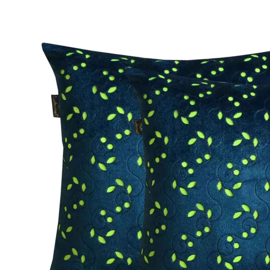 Lushomes Velvet Cushion Covers - Blue | 16 x 16 inch