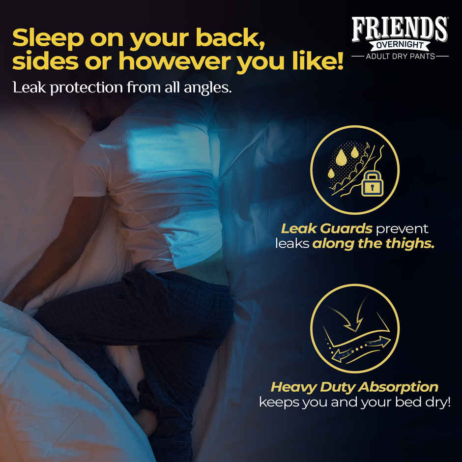 Friends Adult Diaper Pant  | M | 25-48 inch | Overnight Type