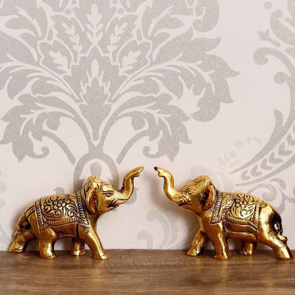 Casacraft by Pepperfry Elephant Figurines | Set of 2