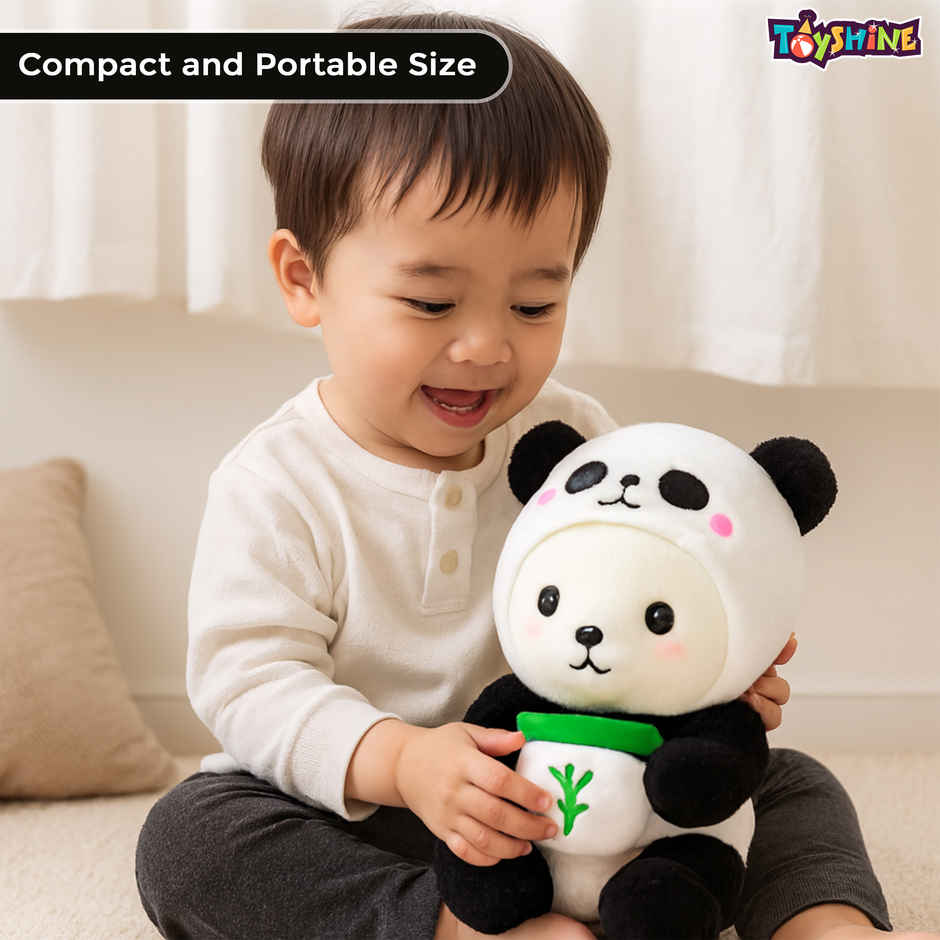 Spanker Teddy Soft Toy in Panda Outfit Cute Plush Bear for Kids - 29 cm