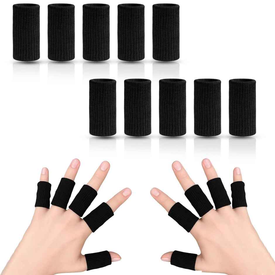 Spanker Sports Elastic Finger Sleeves, Breathable Grip & Protection for Gaming & Sports