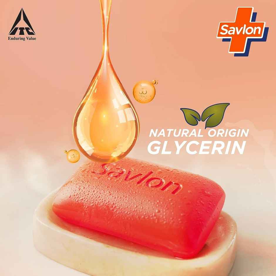 Savlon Glycerin Soap Bar, Germ Protection, for Soft & Supple Skin