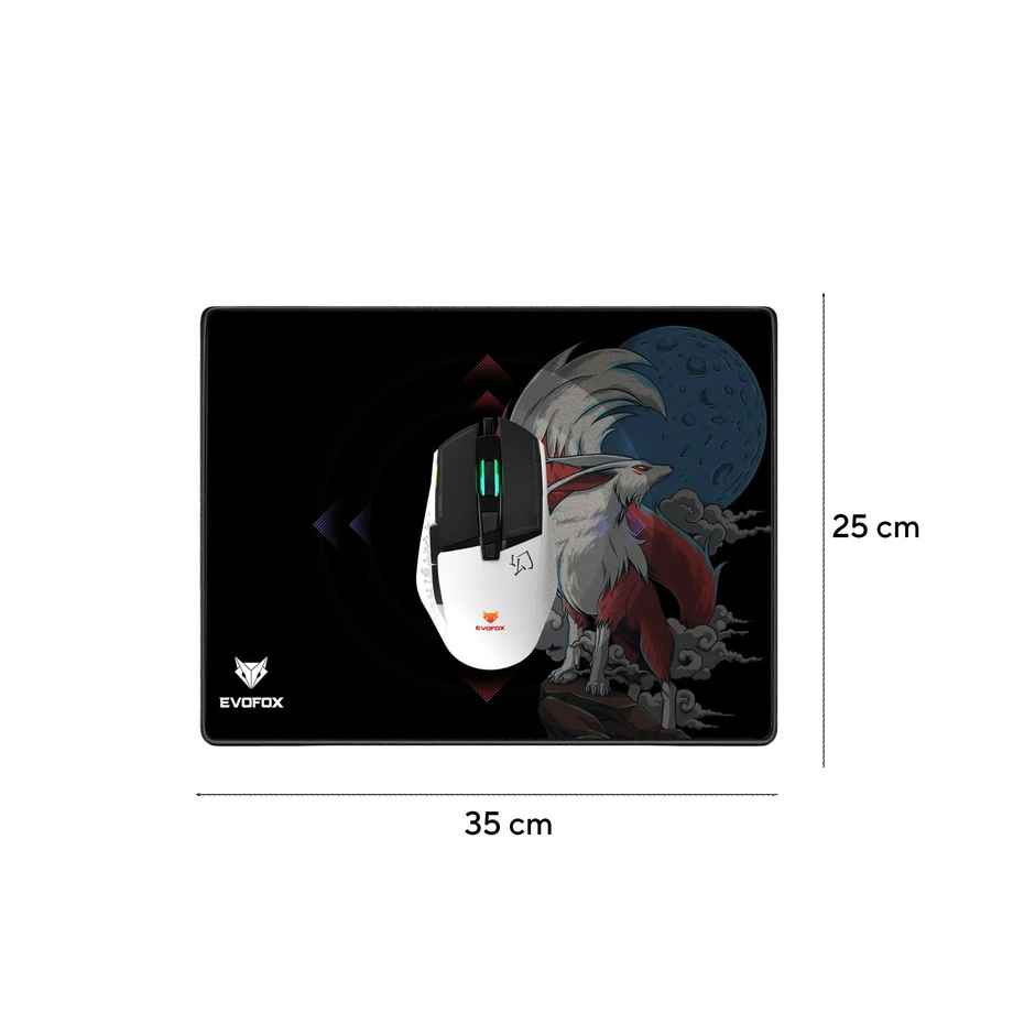 Evofox Falcon X35 Gaming Mouse Pad with Micro Textured Speed Surface, Non-Slip Rubber Base, Anti-Fray Stitched Edges and Washable Surface (350mm x 250mm)