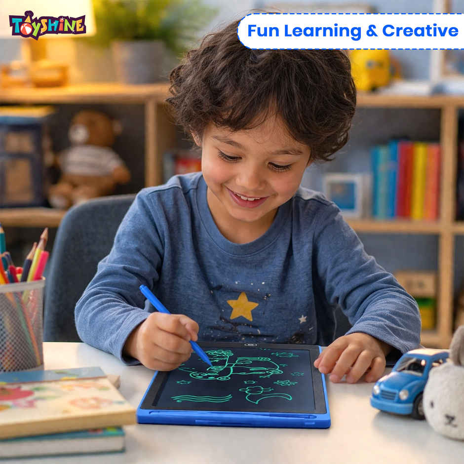 Toyshine Pack of 12 Lcd Writing Tablets | 8.5 Inch - Colorful Erasable Pads for Kids