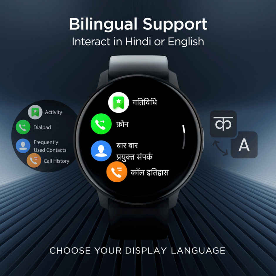 boAt Lunar Connect Smartwatch | 1.3" Display | BT Calling - Active Black