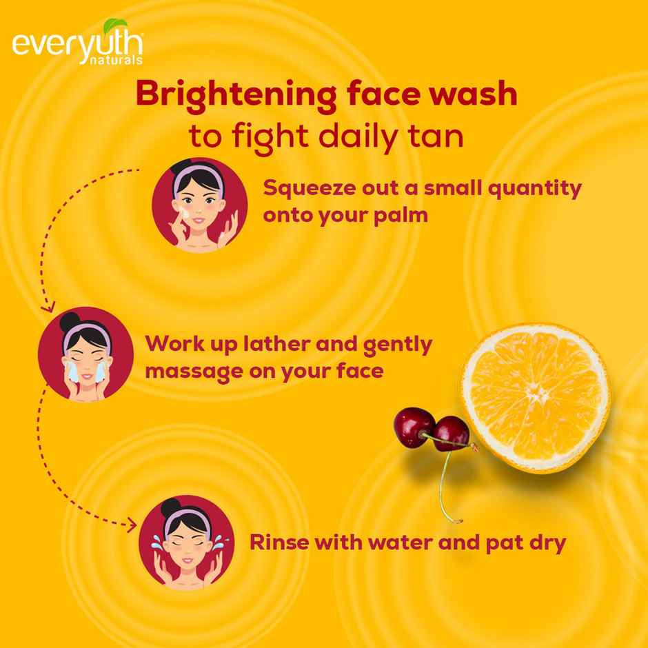 Everyuth Naturals Face Wash - Brightening Lemon & Cherry