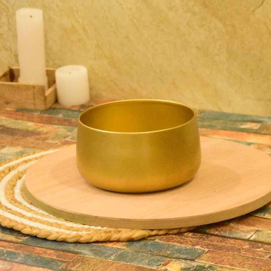 Casacraft by Pepperfry Desk Pot | Gold