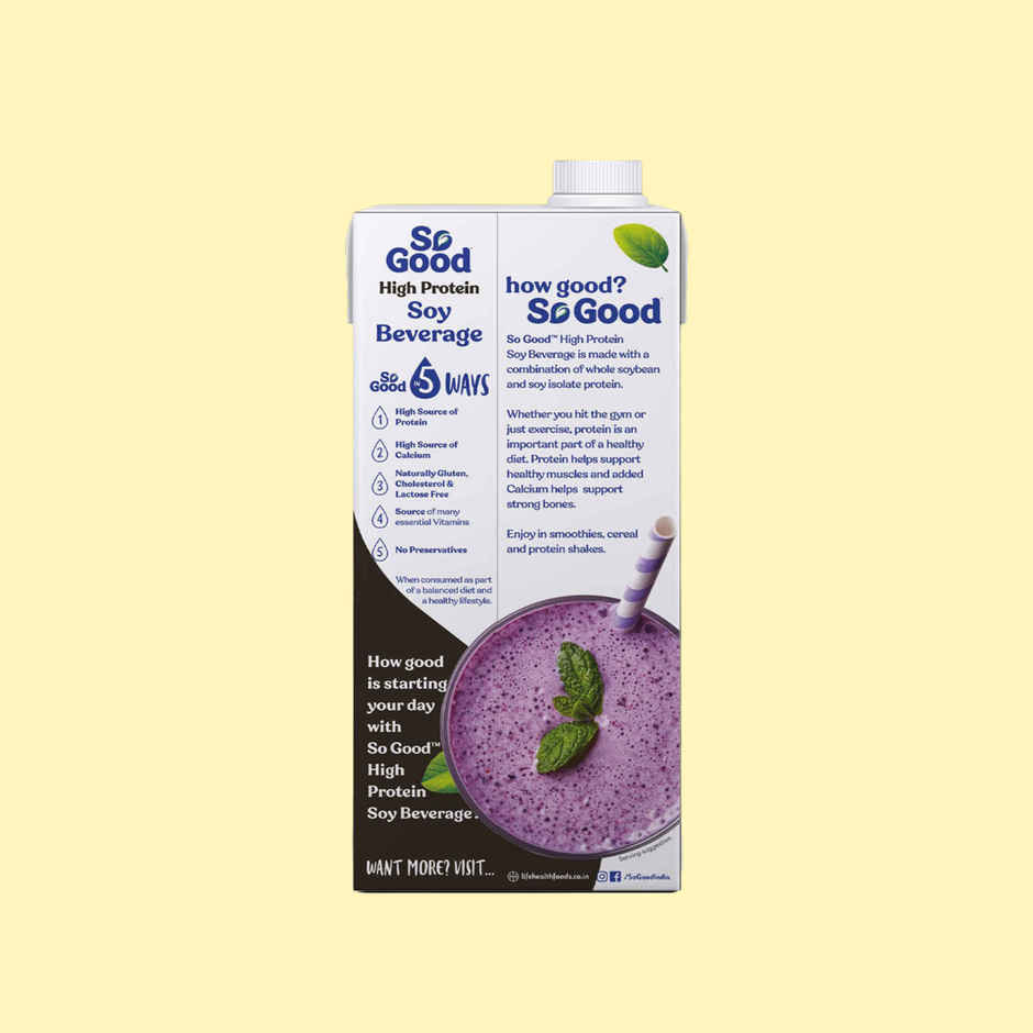 So Good High Protein Soy Plant Based Beverage - 1 L