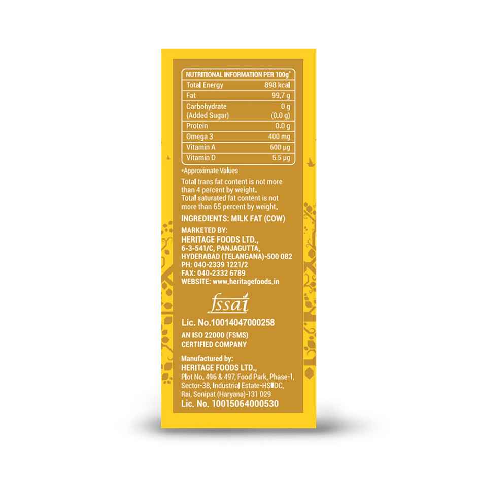 Heritage Cow Ghee Ceka Pack