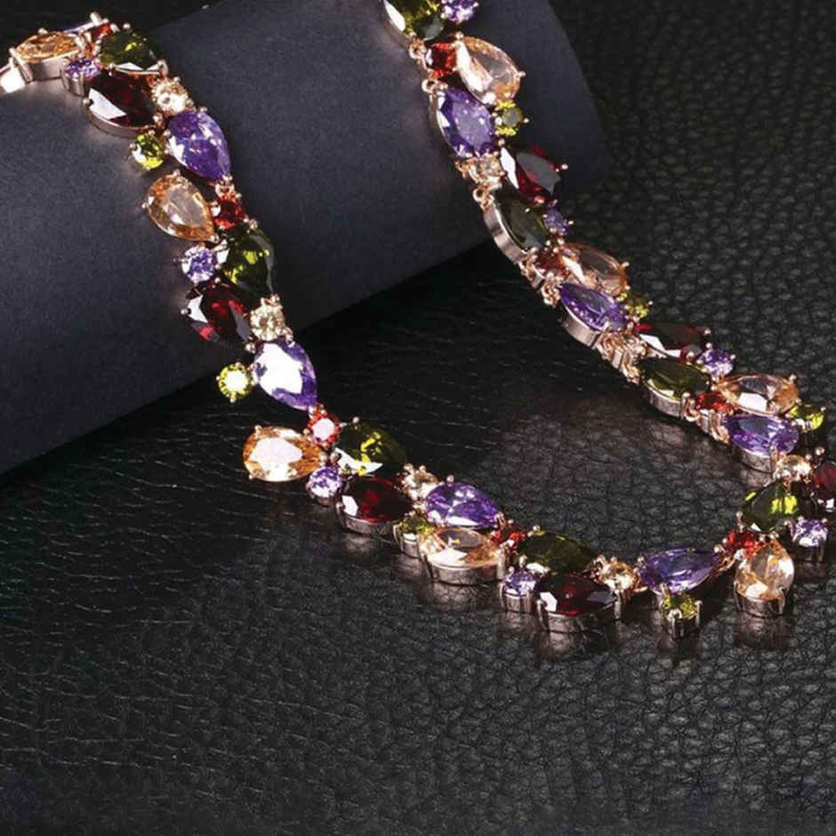 Youbella Aaa Swiss Zircon Necklace Jewellery For Women And Girls(Ybnk - 5626)