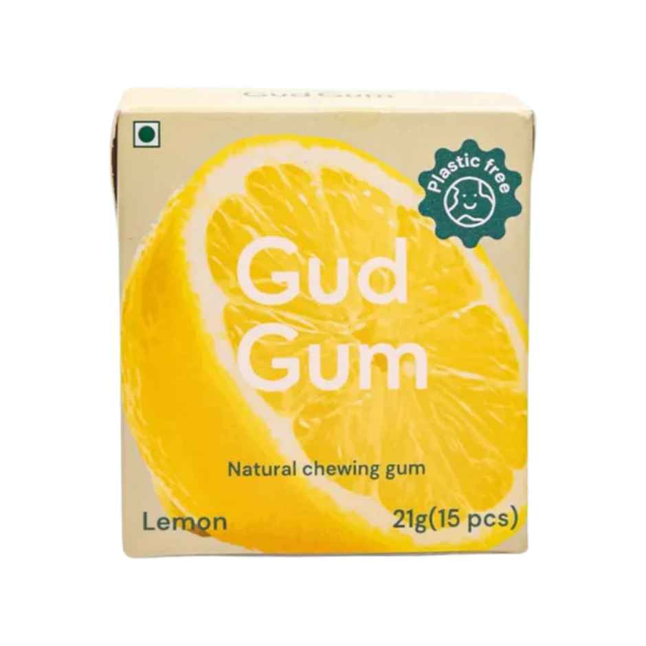 Gud Gum Lemon Natural Chewing Gum
