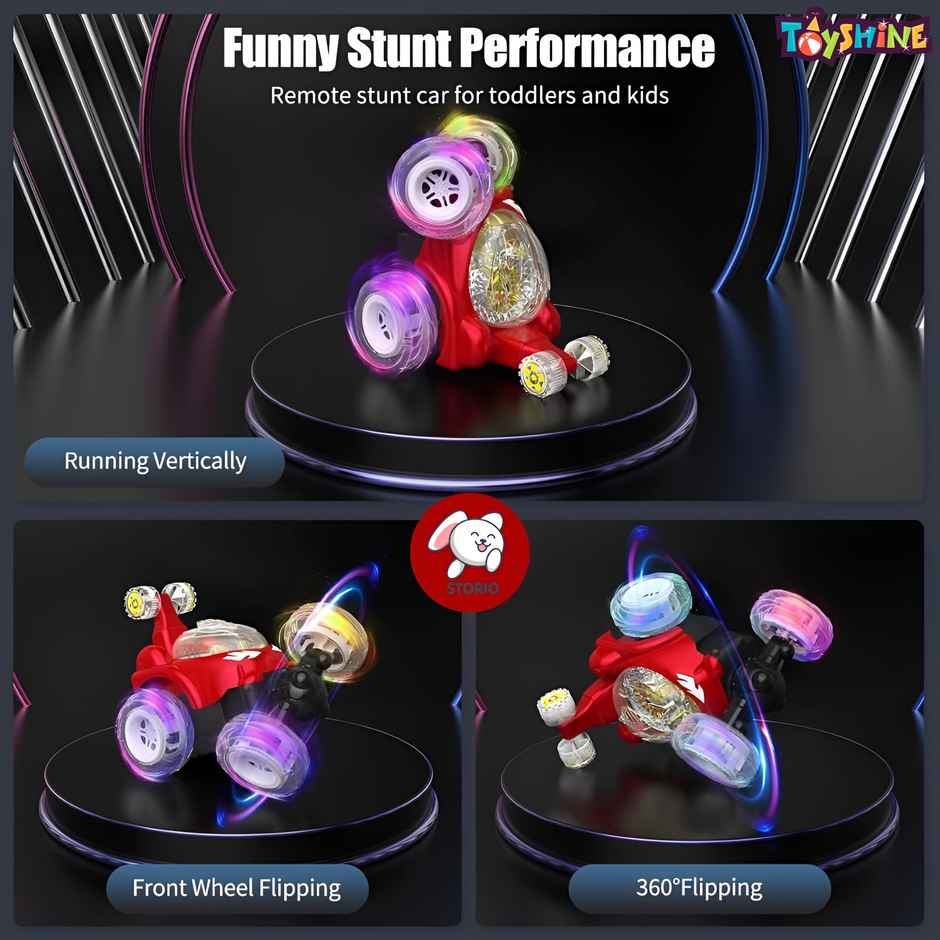 Toyshine Rc Stunt Car With Lights & Music | Rechargeable