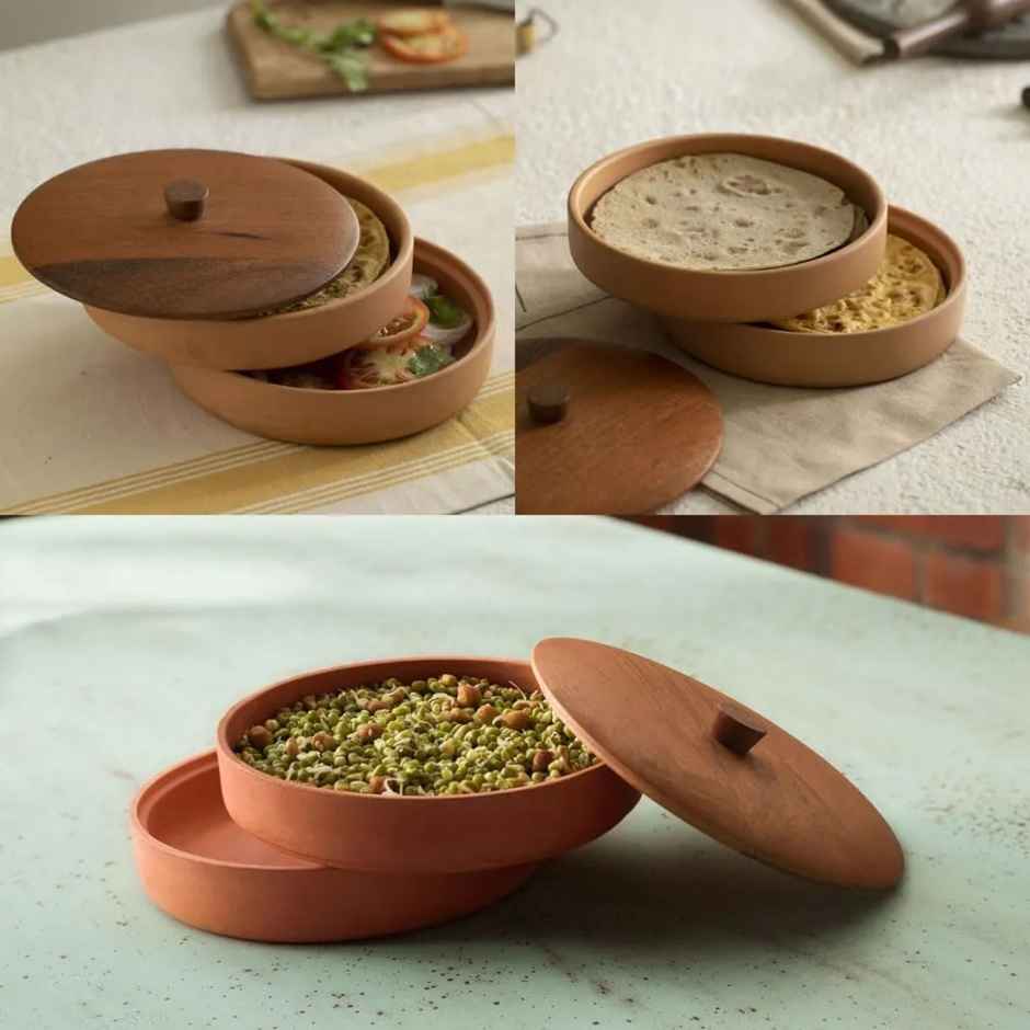 Ellementry Terracotta Sprouter With Wooden Lid
