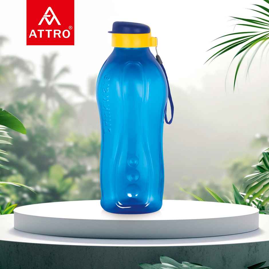 Attro Drinkware Gym 2-Liter BPA-Free Water Bottle with Leak-Proof & Easy to carry Nylon Strap Blue