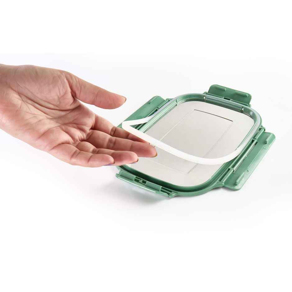 Veigo Jumbo Fun - Stainless Steel Leak Proof Insulated Tiffin W/Veg Box(950+180 ml) Military Green