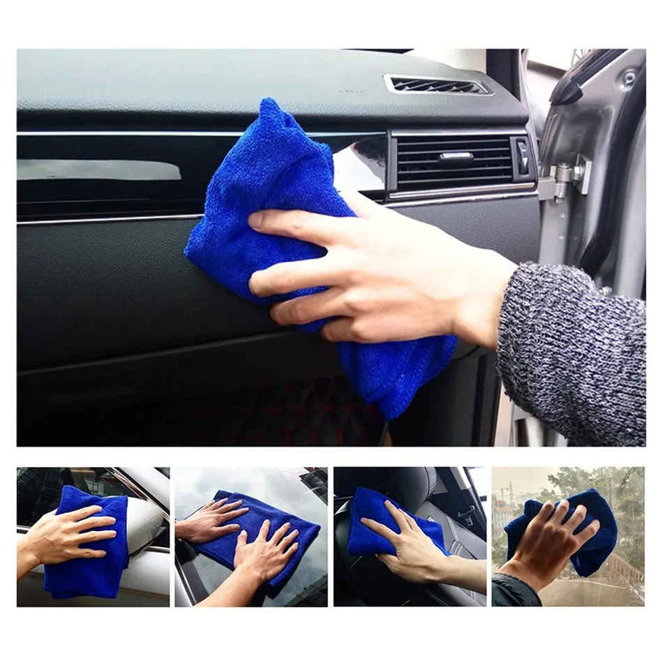 Sheen Microfiber Car Cleaning Cloth (Pack of 2) - Assorted | 300 GSM