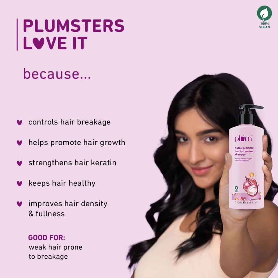 Plum Onion And Biotin Sulphate-Free & Paraben-Free Shampoo