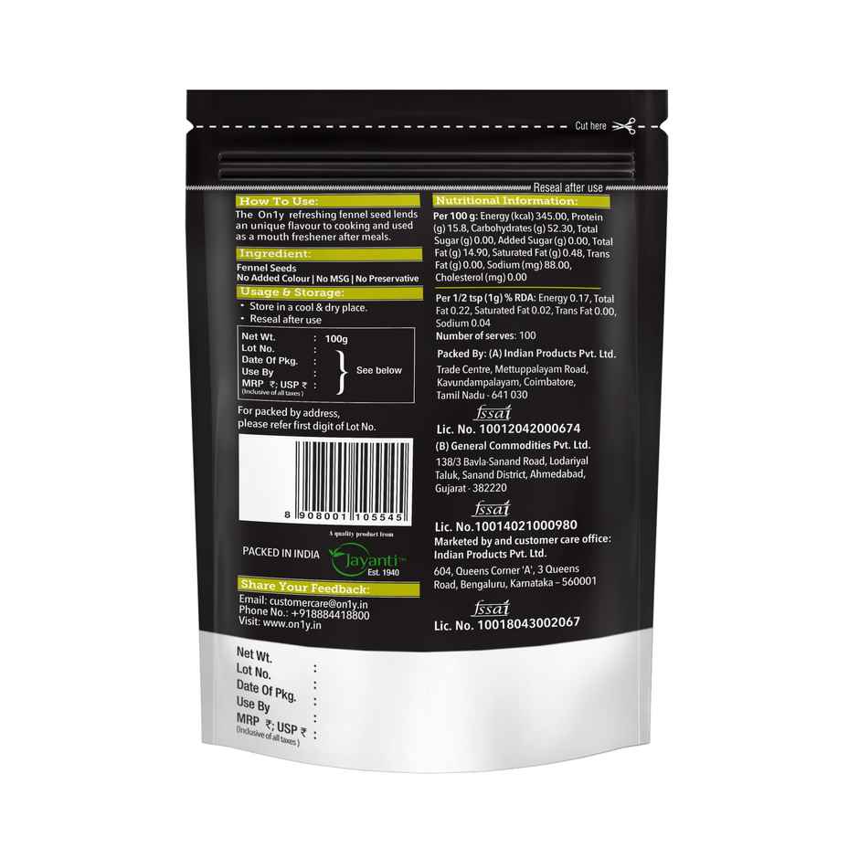 On1y Fennel Seeds ( Saunf )