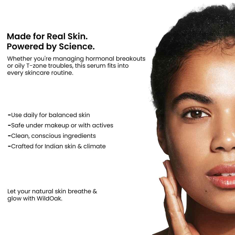 Wild Oak 2% Salicylic Mandelic Acid Exfoliating Face Serum for Acne | Oil Control & Pore Cleansing