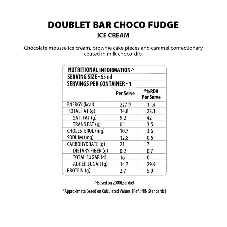 Baskin Robbins Choco Fudge Doublet Ice Cream Bar