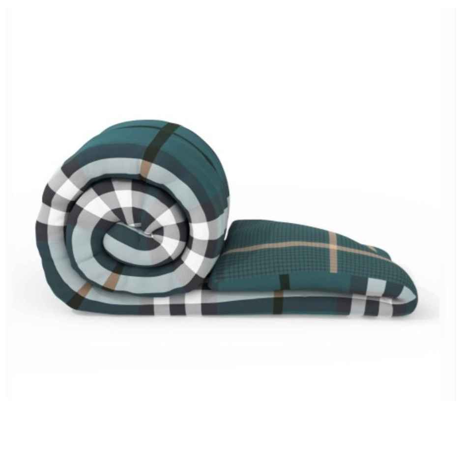 Nautica 100% Premium Cotton Fabric Comforter for All Weather | Double | Ocean Checks | Green